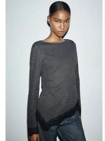 ZARA 소프트 레이스 상의