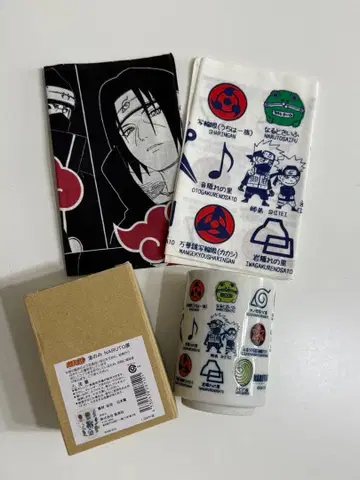 이타치 나루토 캐릭터 수건 2장 찻잔 세트