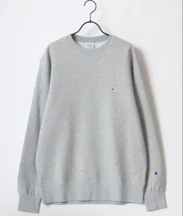 챔피온 그레이 무지 맨투맨 M 사이즈 여성용 속기모