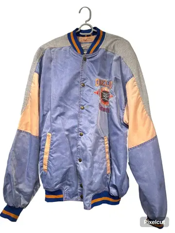 구제 의류 리메이크 바시티 자켓 라이트 블루 L 사이즈