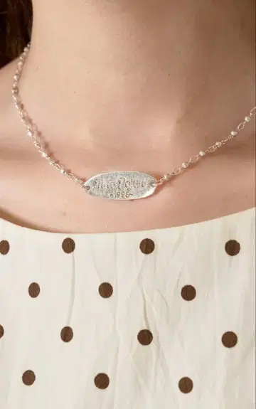 각인 플레이트 목걸이 TINA: JOJUN 실버