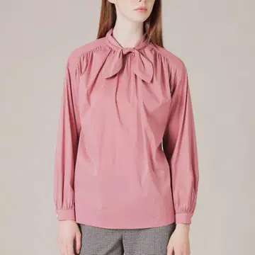 MACKINTOSH LONDON 필 코튼 나일론 보타이 블라우스 38