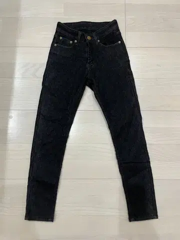 블랙 스키니 데님 하이웨스트 속기모