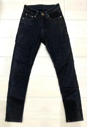 블랙 스키니 데님 하이웨스트 속기모