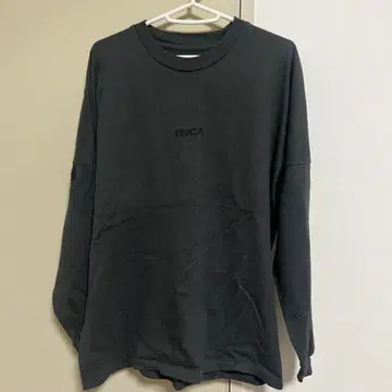 RVCA 블랙 긴팔 티셔츠 빅 T