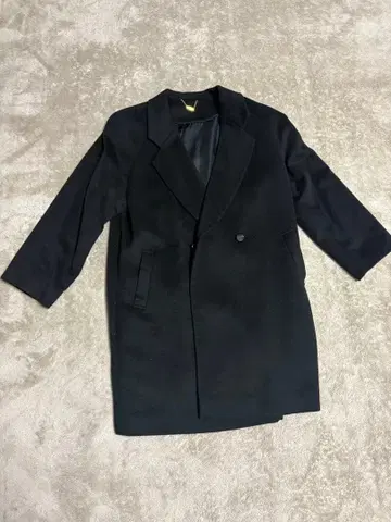 LUCAMODA 100% 캐시미어 롱 코트 블랙