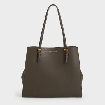 찰스앤키스 토트백 브라운