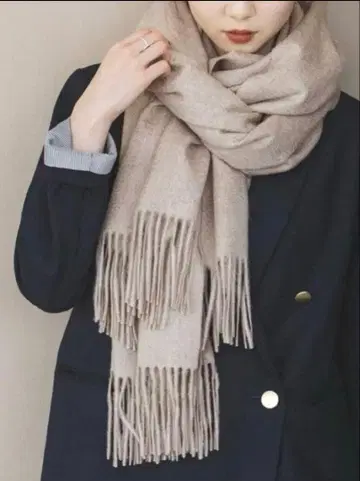 noble ORIGINAL 캐시미어 스톨 베이지