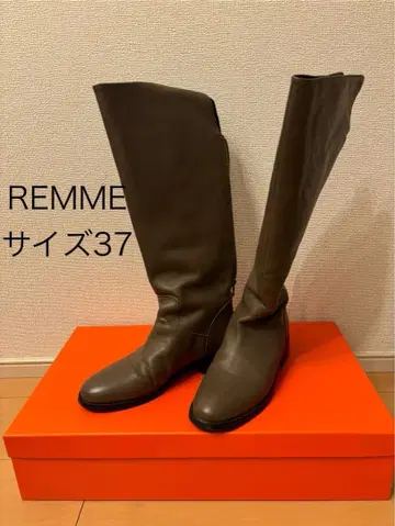 [REMME(레메)] 백 포인트 부츠 베이지 37