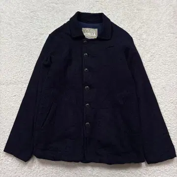 REMILLA 레미라 융모 울 코트 네이비