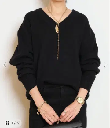 MUSE *CASHY 오버 V넥 풀오버