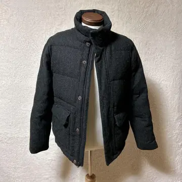 GAP 블랙 그레이 다운 자켓 S 후드 코트