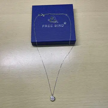FREE BIRD 라운드 크리스탈 목걸이