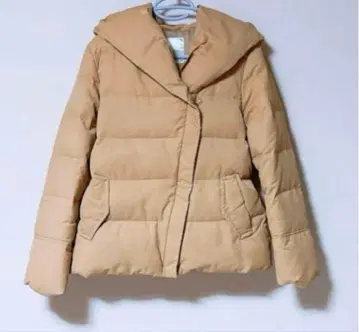 라이트 베이지 성인 레이디 다운 자켓 후드 부착 탈부착 불가