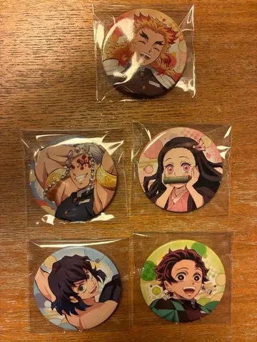 귀멸의 칼날 캔뱃지 세트 5개 세트