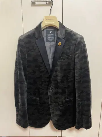 한정 가격! 반값! 러브리스 카모플라주 벨벳 자켓 다크 그린