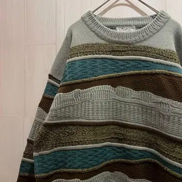 빈티지 레트로 3D 니트 개성 구제 의류