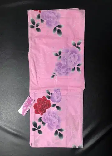 유카타 유카타 완성 미개봉 와온 장미 로즈 기모노 의상 무용 연극