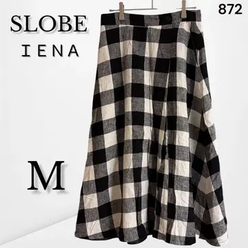 [슬로브 이에나] 깅엄 체크 플레어 스커트  실루엣 (38)