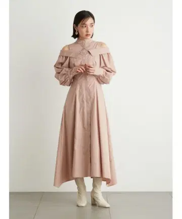 lily brown 셔츠 원피스 핑크