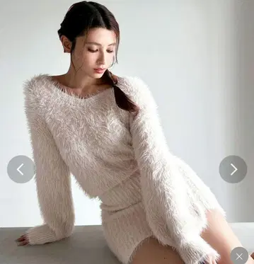 샤기 니트 원피스