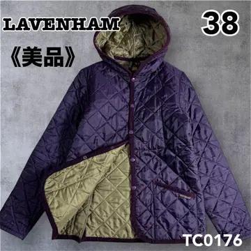 [ 새상품급 ] 라벤햄 충전솜 퀼팅 자켓 후드 퍼플 38