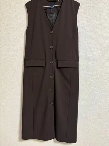 GAP 롱 베스트 슬리브리스 원피스 베스트