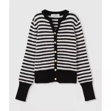 [ LOULOU WILLOUGHBY ] 페더 보더 가디건 블랙 M