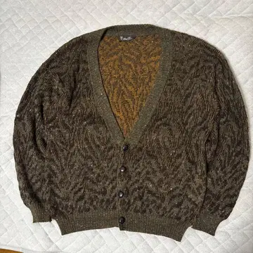레어 vintage 프랑스제 가디건 올 패턴 구제 의류