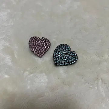 하트형 큐빅 오비 고정 띠 2세트