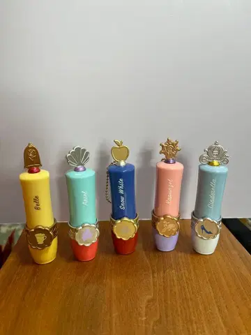 디즈니 프린세스 립스틱 케이스 5종 세트