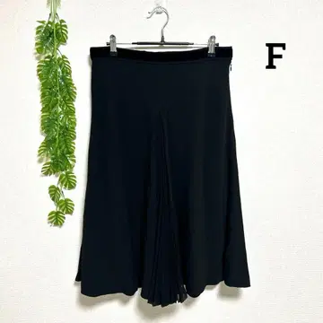 오토 F 블랙 플레어 스커트 플리츠 디자인 포멀 파티