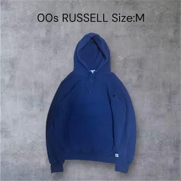 00s RUSSELL 리버스 타입 후드티 후디 다크 네이비 M 러셀