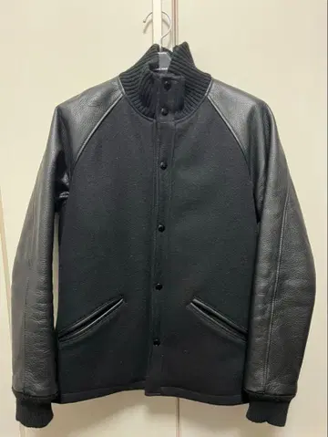 [레어] GB sport  가죽 x 울 바시티 자켓