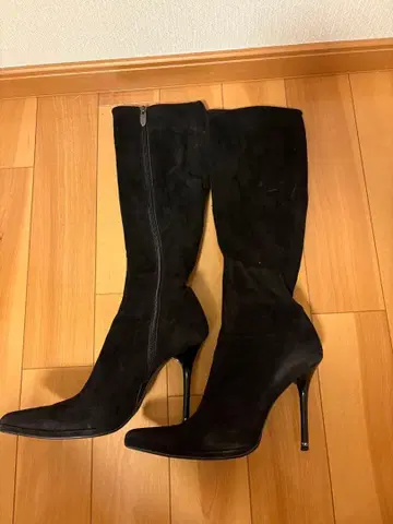 COMEX 블랙 스웨이드 롱 부츠