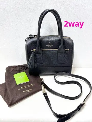 케이트 스페이드 2way 핸드백 숄더백 사선 숄더 블랙