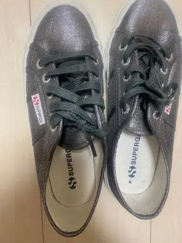 SUPERGA 그레이 글리터 스니커즈