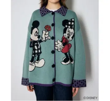 Moussy 미키 미니 니트 가디건