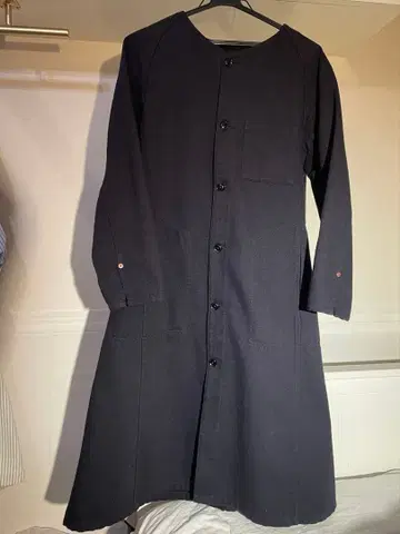 BEAMS BOY 노카라 코트 네이비