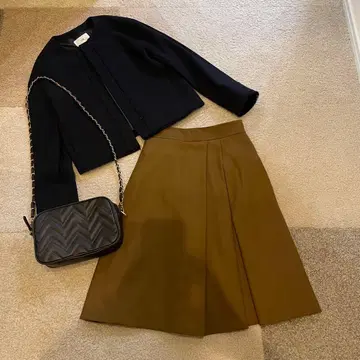 울 플레어 스커트