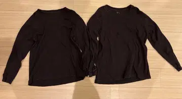 신사 따뜻한 면 울 크루넥 긴팔 티셔츠 브라운 M 사이즈 2점