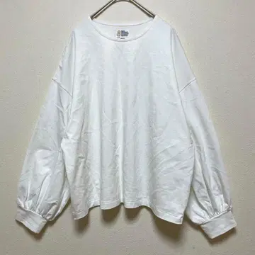 베드앤브렉퍼스트 벌룬 슬리브 티셔츠 화이트 코튼 [ S ]