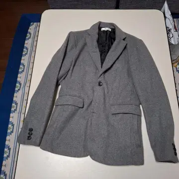 그레이 테일러드 자켓 울 혼방