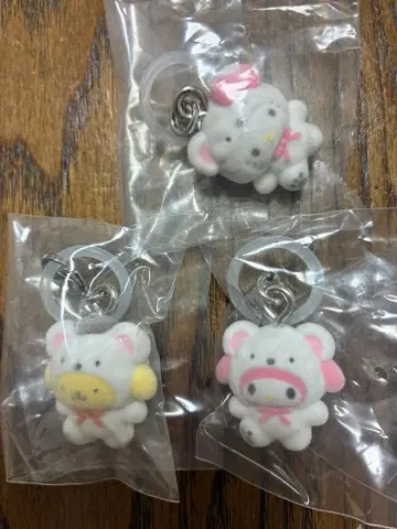 산리오 가챠가챠 포근포근 스노우 표시 액세서리 3개 세트