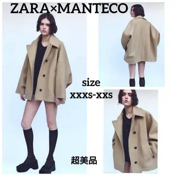 ZARA x MANTECO 숏 울 블렌드 코트 오버 사이즈