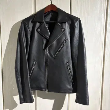 LIDNM 가죽 자켓 라이더 자켓, 지퍼 포켓 부착