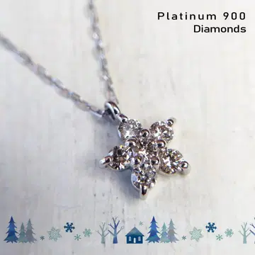 Pt 다이아 펜던트 목걸이 [ 미사용품 ]