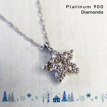 Pt 다이아 펜던트 목걸이 [ 미사용품 ]