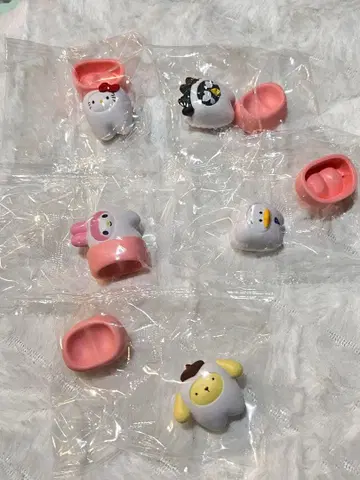 산리오 캐릭터즈 모두 함께 되자! 치아 5종 세미 컴프 세트