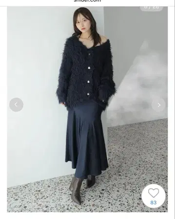 [새상품급] SNIDEL 스나이델 샤기 가디건